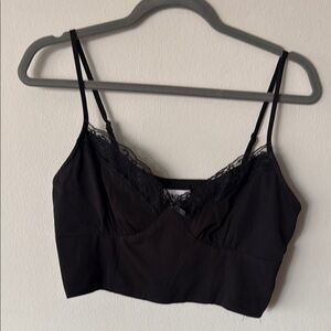 Princess Polly Black Camisole with Lace Trim